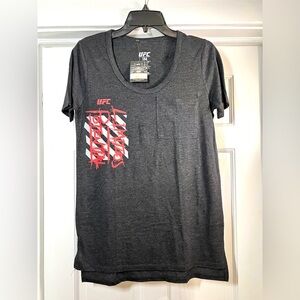 UFC Charcoal Tee with Red Graphic